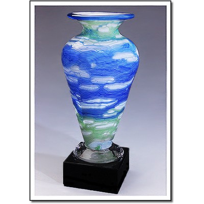 Van Gogh Athena Art Glass Vase w/o Marble Base (3.75"x6")