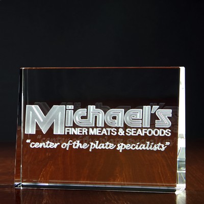 Small Horizontal Crystal Wedge Award