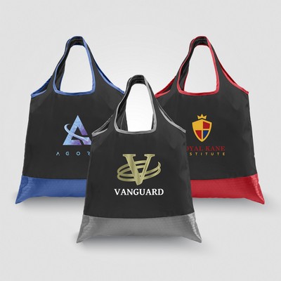 Zurich - Foldaway Shopping Tote Bag - 210D Polyester, 420D RipStop Trim - Full-Color Inkjet
