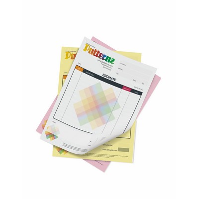 5.5" x 8.5" - 3 Part NCR Forms - 5.5 x 8.5 - Full Color - Numbered
