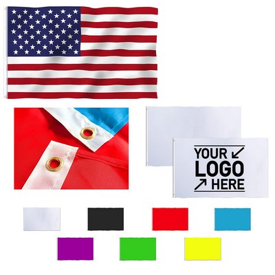 Two Sided Flag With Webbing & Grommets (3' X 5')