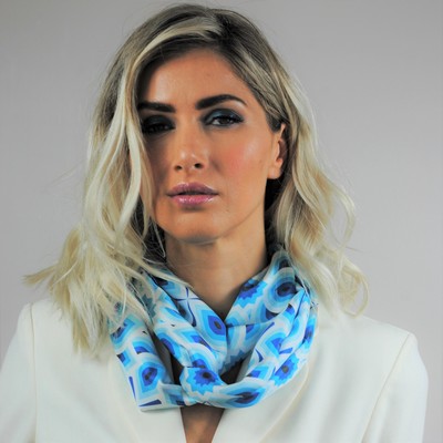 10" x 70" Custom Printed 100% Mulberry Silk - Infinity