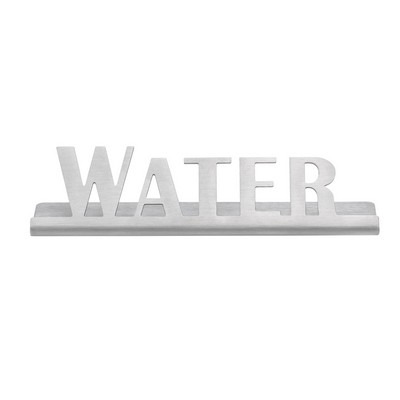 Laser Cut Stainless Steel Table Sign (Water)