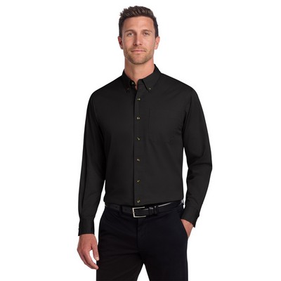 Port Authority® Tall Long Sleeve Twill Shirt.