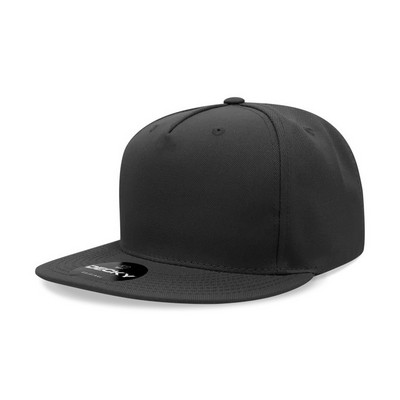 Decky 5 Panel High Profile Structured Polyester Snapback Hat