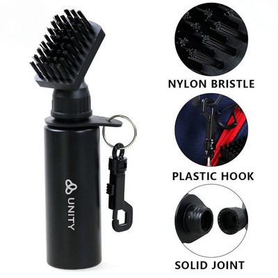 Golf Club Cleaner Brush with Nylon Bristles Head and Water Bottle