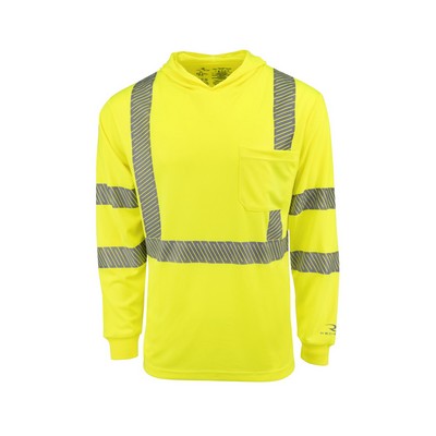 Radians ST61-3 Hooded Type R Class 3 Mesh Long Sleeve T-Shirt