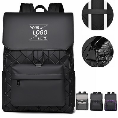 Men's PU Leather Laptop Backpack 16.5"