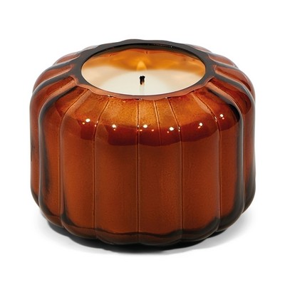 Ripple 4.5 Oz Amber Ribbed Glass - Tobacco Patchouli
