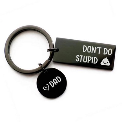 Stainless Steel Name Tag Key Chain