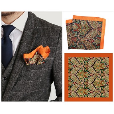 Poly Custom logo Pocket Square 12 x 12"
