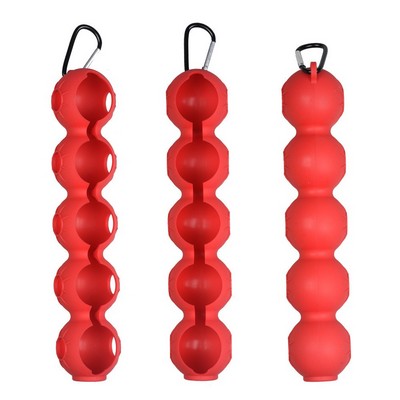 Silicone Golf Ball Holder with Carabiner