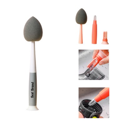 3" 1 Long Handled Sponge Cup Brush