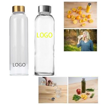 Glass Juice Bottle with Sealed Lid