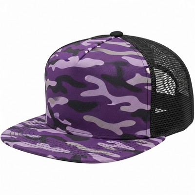 Richardson Flatbill Trucker Hat Snapback Wool Blend