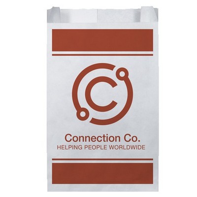 One Color 2-Sided Merchant Paper Bag with Gusset (5" x 7.5" x 2")