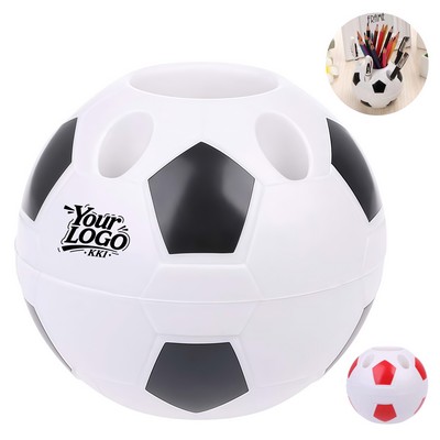 Round Soccer Desk Pencil Cup