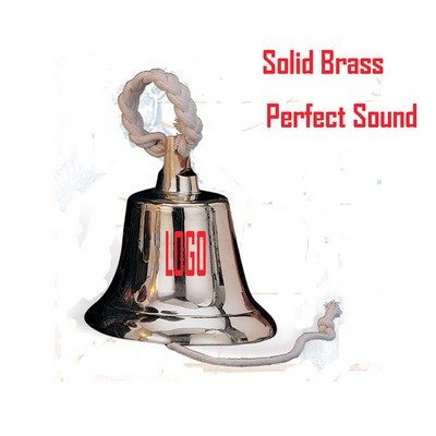 8" Solid Brass With Braided Cotton Hanging Pull Rope