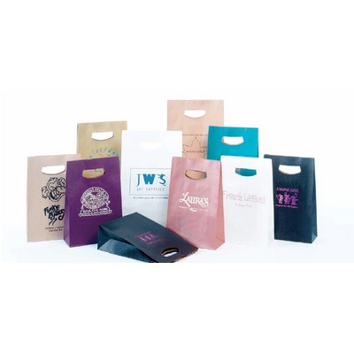 Kraft Handle Lock Style Paper Bags(7 1/8" x 3 1/4" x 10 3/4")