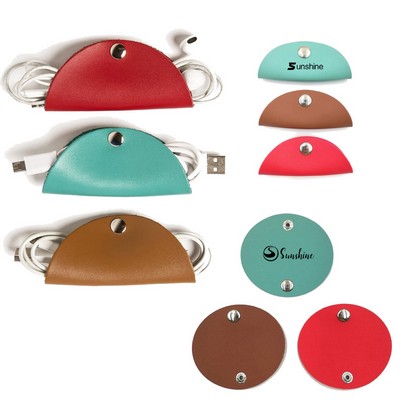 Leather Earphone Cord Organizer