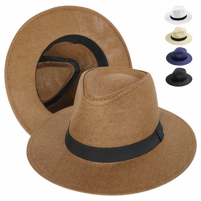 Wide Brim Straw Beach Hat
