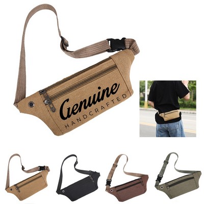 Canvas Zip Fanny Pack