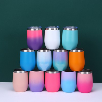 12oz 304 Stainless Steel Insulated Rainbow Gradient Travel Mug
