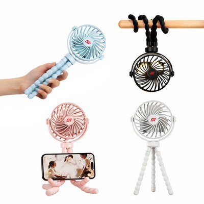 Rotatable Head Portable Fan With Flexible Tripod