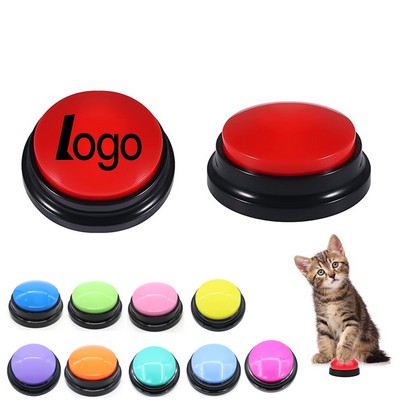 3.5×3.5×1.6" Durable Clear Interactive Pet Communication Button