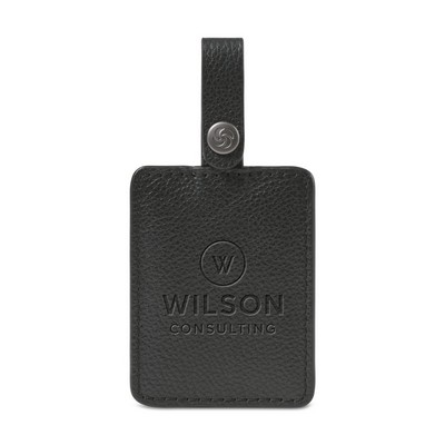 Samsonite Leather Bag Tag - Black