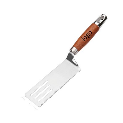 Stainless Steel Sapele Wood Cake Server