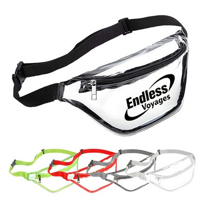 Clear Waist Pack W/Zipper Pocket
