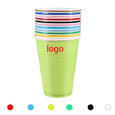 Sixteen Ounce Multicolor Disposable Plastic Drinking Cup For Party Event