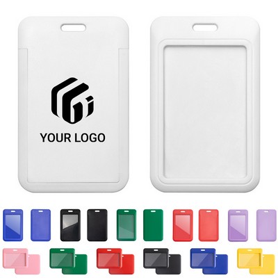 School office work ID credit card cases sliding badge holder