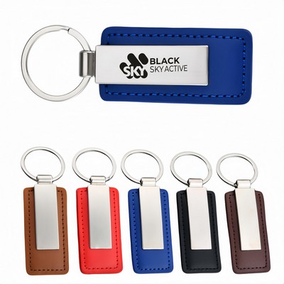 Leather Metal Keychain