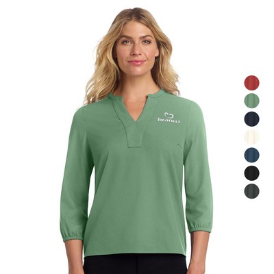 Mercer+Mettle® Women's Stretch Crepe 3/4-Sleeve Blouse