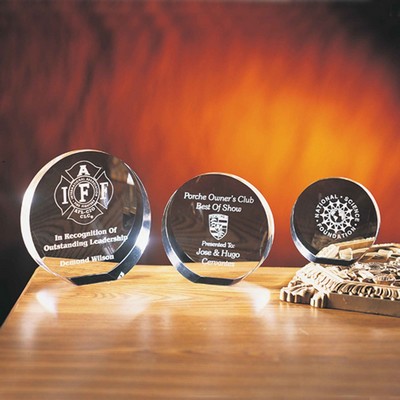 5" Round Eclipse Crystal Award