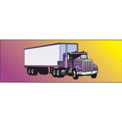 Diesel Truck Panoramic Metal Photo Magnet (1 5/8"x4 5/8")