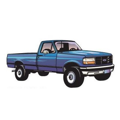 Blue Pick Up Truck Promotional Magnet w/ Strip Magnet (12 Square Inch)