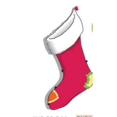 Christmas Stocking Acrylic Coaster w/Felt Back