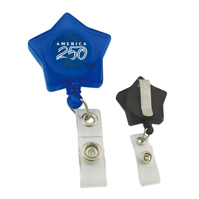 America 250 Star Retractable Badge Holder
