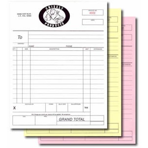 4-Part Carbonless Business Forms | 8.5" x 11" | 1-Color | NCR Forms