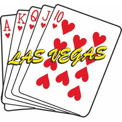 Hearts Royal Flush Magnet w/ Full Magnet Back (10 Square Inch)
