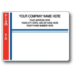 Standard Typewriter Mailing Label Roll w/From & To Left Border