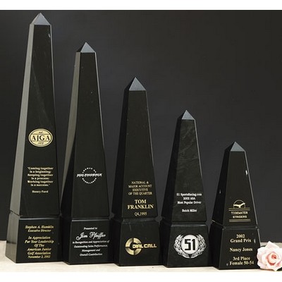 8" Black Marble Obelisk Award