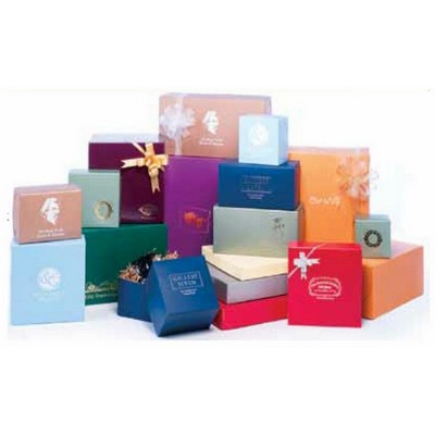 Gloss Colors on White 2 Piece Lock Corner Box (11"x11"x3.75")