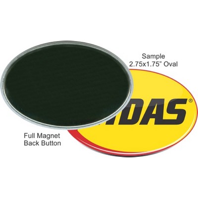 Custom Buttons - 2.75''x1.75'' Oval Button, Full Magnet