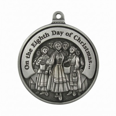 Twelve Days of Christmas Mini Ornament (Day 8 - Eight Maids-a-Milking)