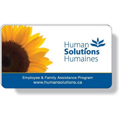 .060 White Plastic Badge with Safety Pin / rectangle (2" x 3.5") 4CP