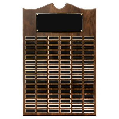 Walnut Perpetual 96 Plate Plaque (20" x 30")